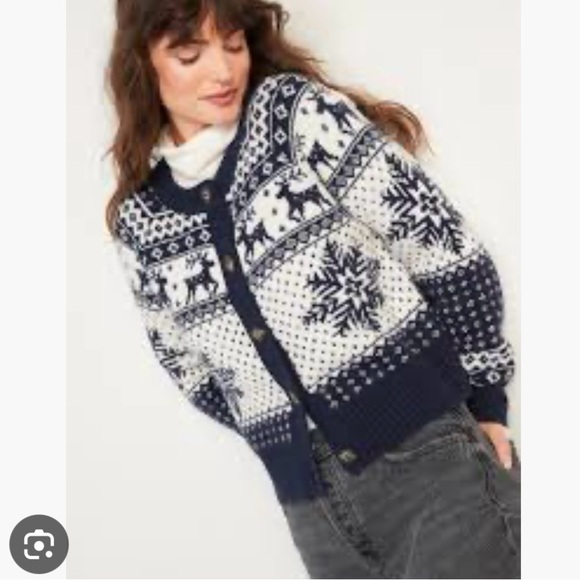 Old Navy Fair Isle Button-Front Cardigan Sweater - Picture 2 of 7